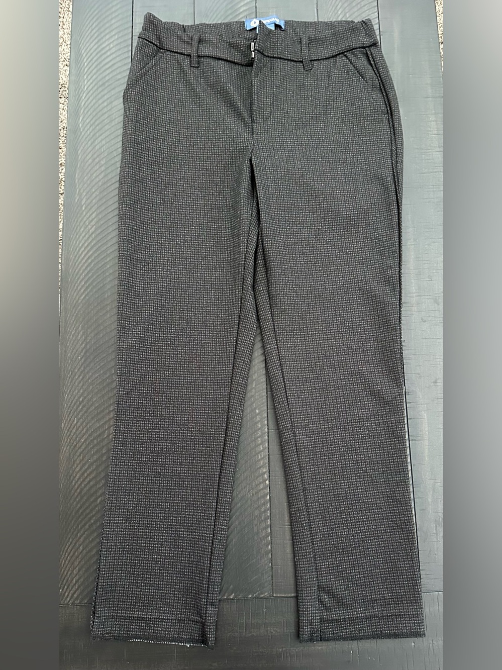 Women’s Gray Textured Dress Pants